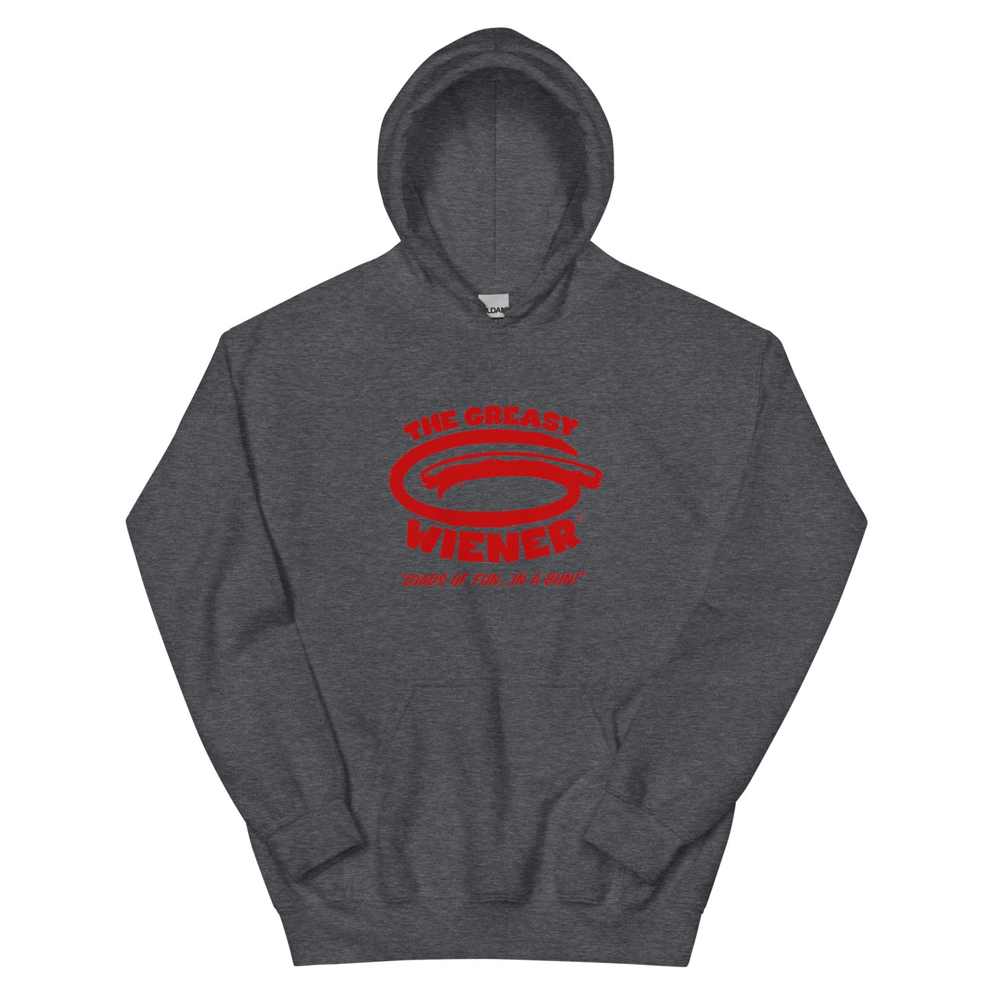 TGW Hoodie Red on Grey