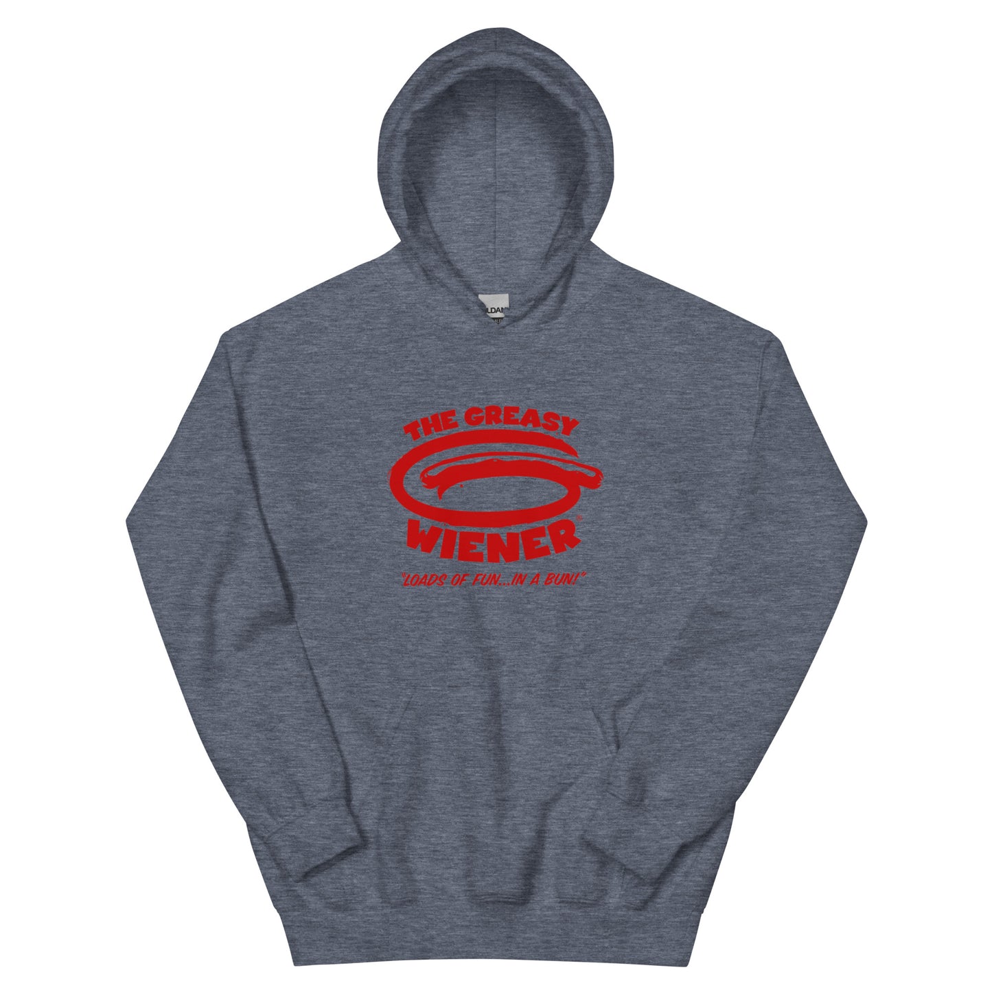 TGW Hoodie Red on Grey